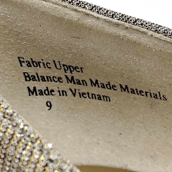 Kelly & Katie Metallic Glitter Heels Silver Gold - Picture 5 of 7